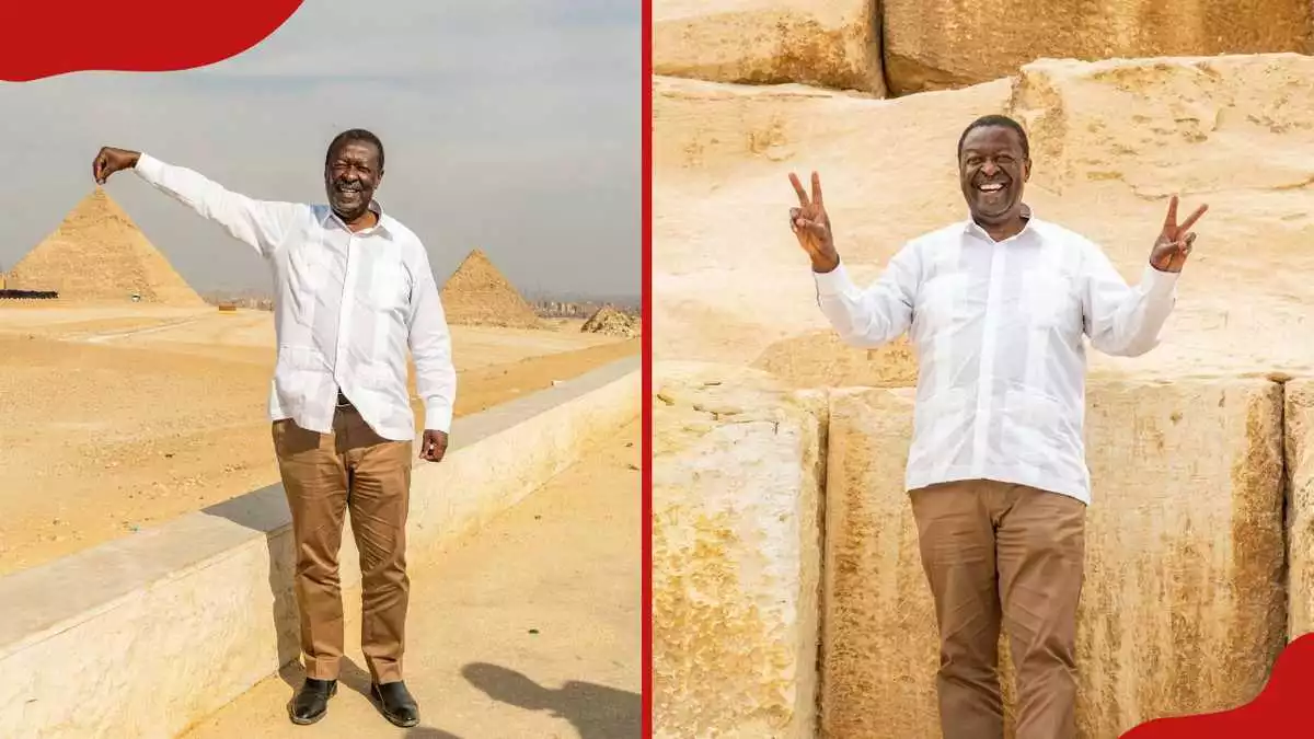 Musalia Mudavadi excited after visiting ancient pyramids in Egypt, shares photos online
