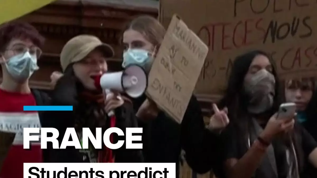 French high school students predict escalation of protests
