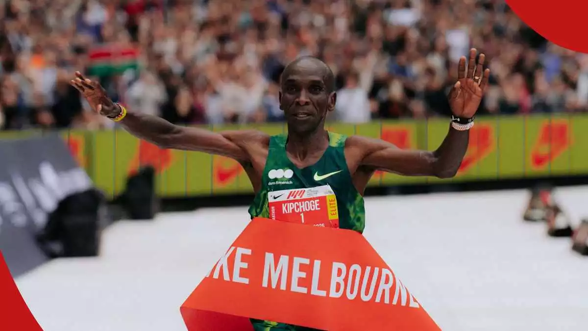 Eliud Kipchoge wins Melbourne marathon, breaks course record to end 3-year drought