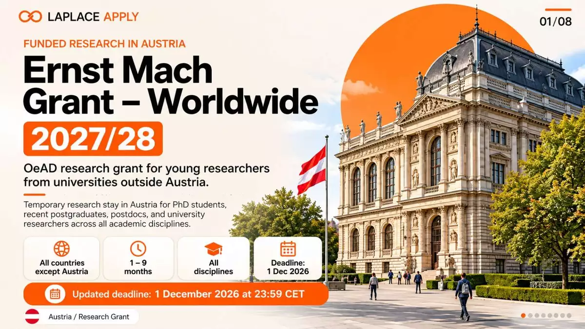 Ernst Mach Grant 2026–2027: Fully Funded Research and Study Opportunities in Austria for International Students and Researchers