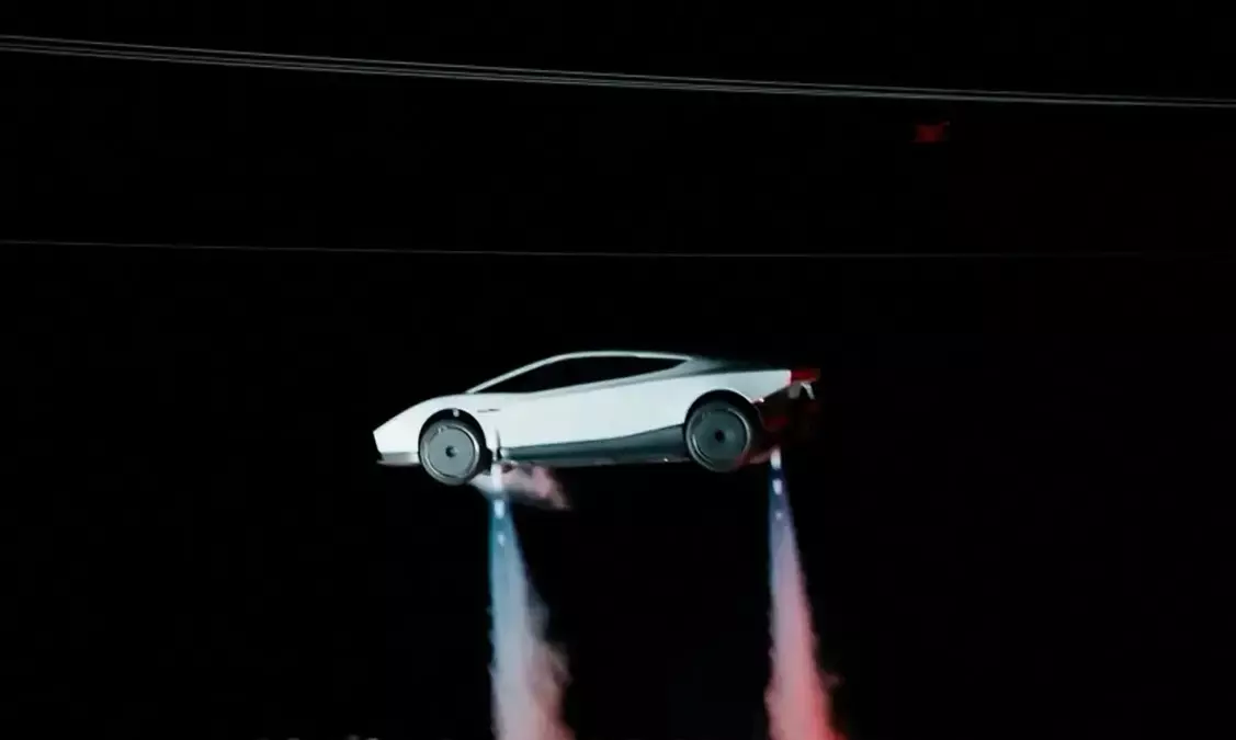 Elon Musk unveils Tesla's 'flying' car