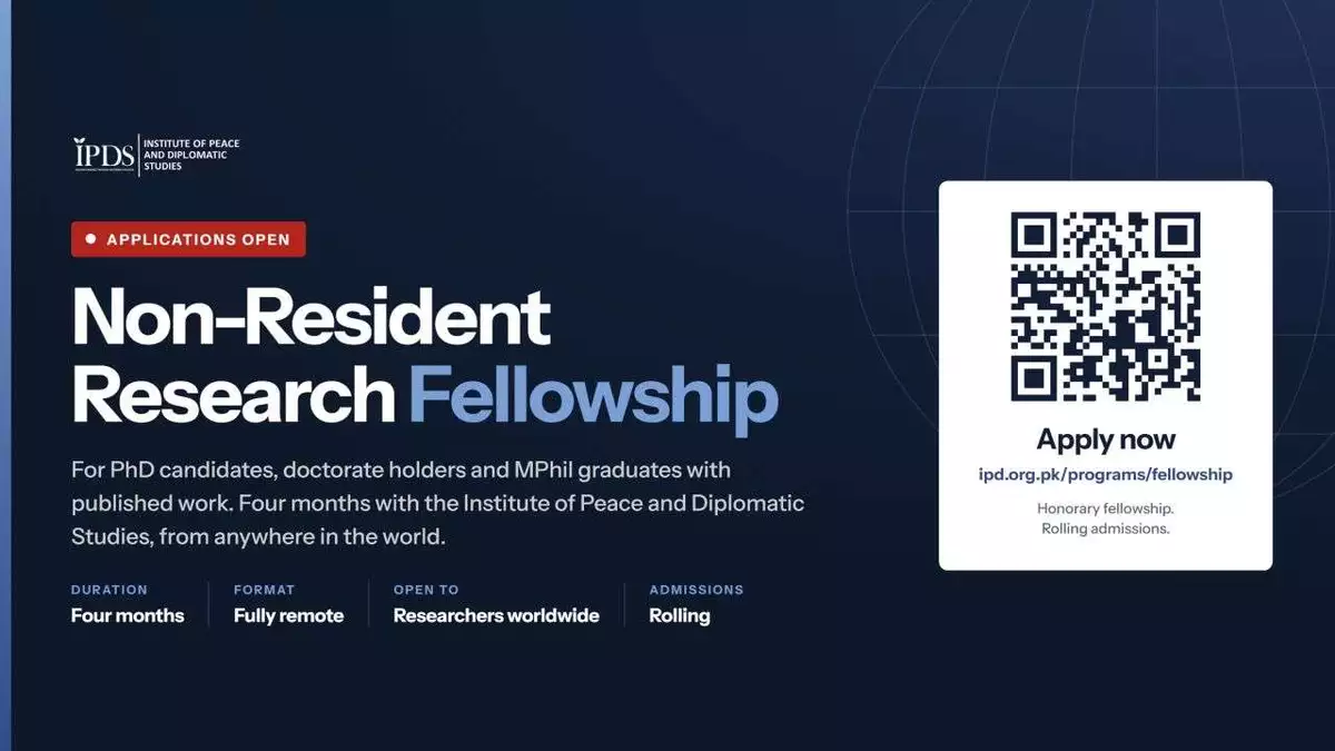 IPDS Non-Resident Research Fellowship 2026: Remote Research Opportunity for MPhil Graduates and PhD Researchers Worldwide.