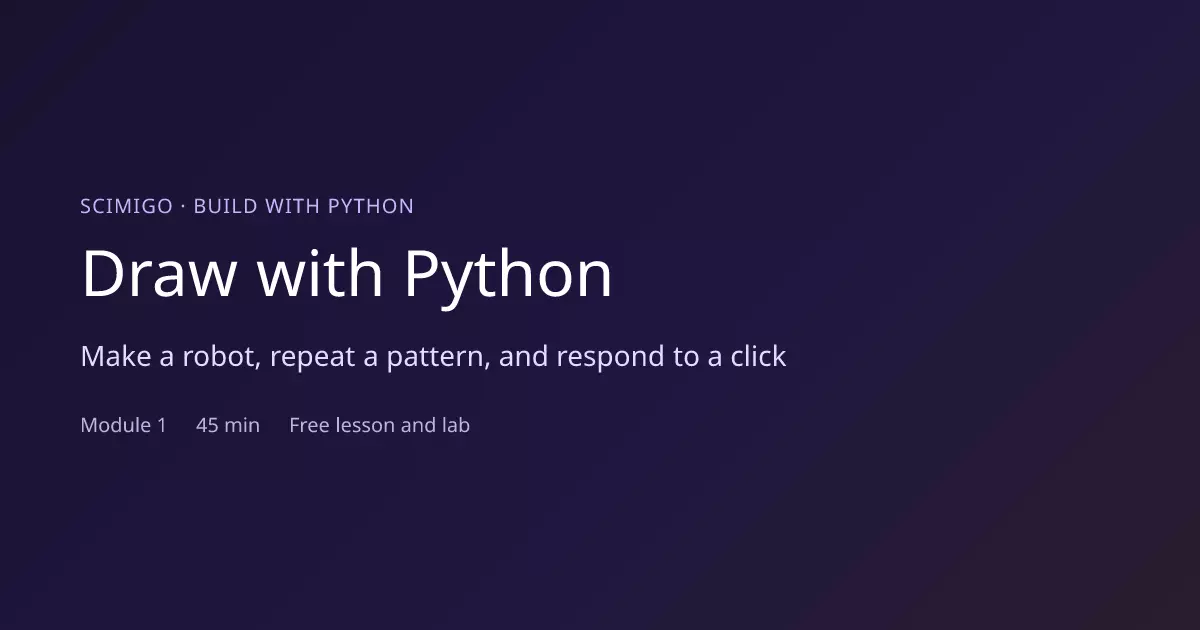 Show HN: Build with Python – a beginner course where your code draws