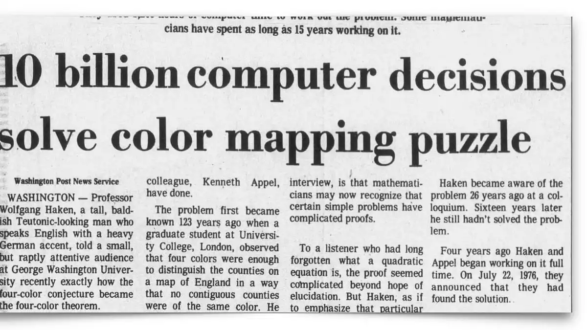 The Four Colour Theorem: The first time machines mogged mathematicians