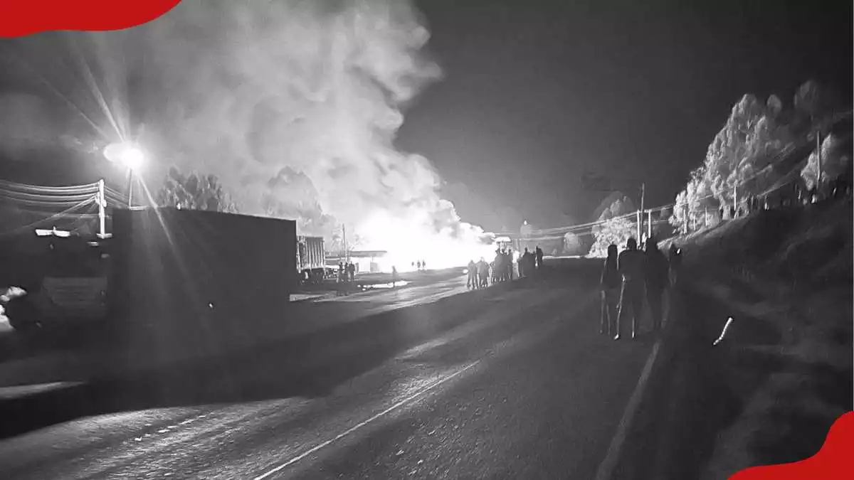 Sachangwan fuel tanker explosion: 2 casualties reported as Nakuru-Eldoret highway closed