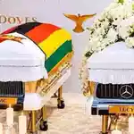 PHOTOS: Wicknell Chivayo's Sh28m gold coffin, wife's Mercedes-Benz casket steal show at lavish farewell