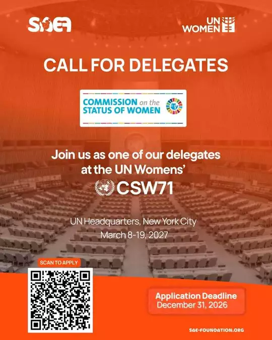 CSW71 SAEF Delegate Application 2027: Join the Southern Africa Embrace Foundation Delegation to the United Nations Commission on the Status of Women in New York