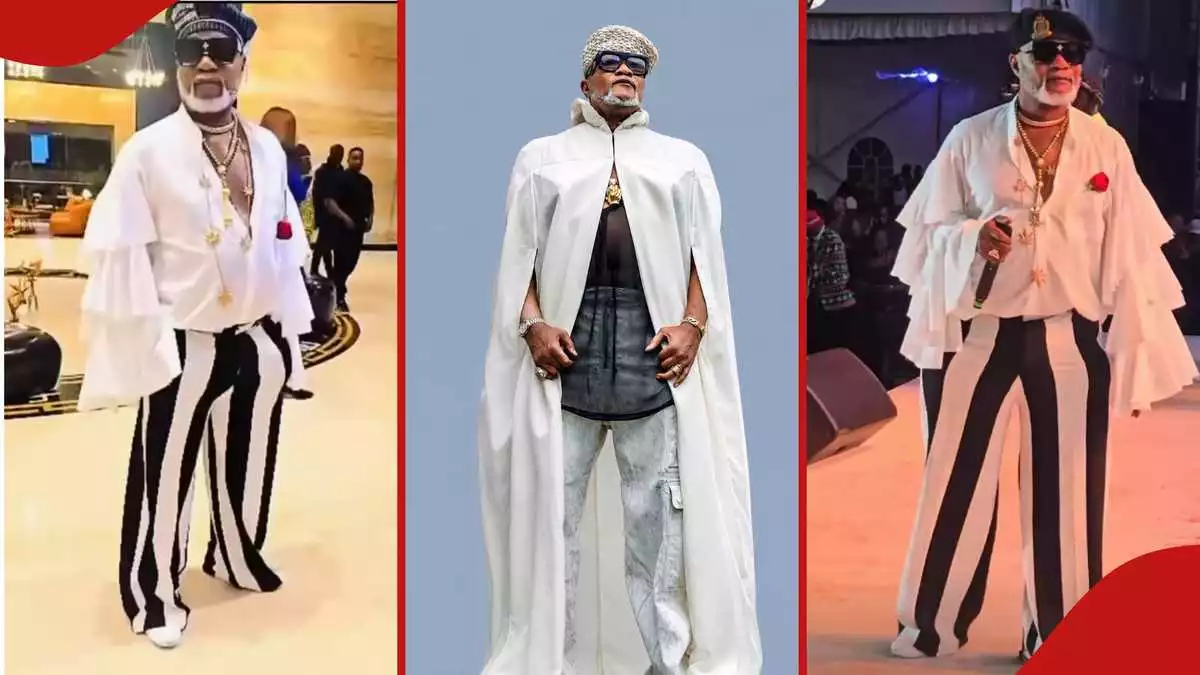 Koffi Olomide's outfit at Fred Machoka's 50th anniversary leaves tongues wagging: "Wachia Gen Z"