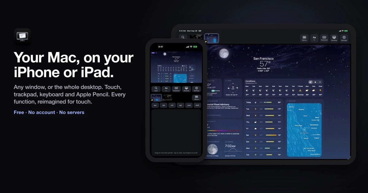 Any window from your Mac, on your iPhone and iPad
