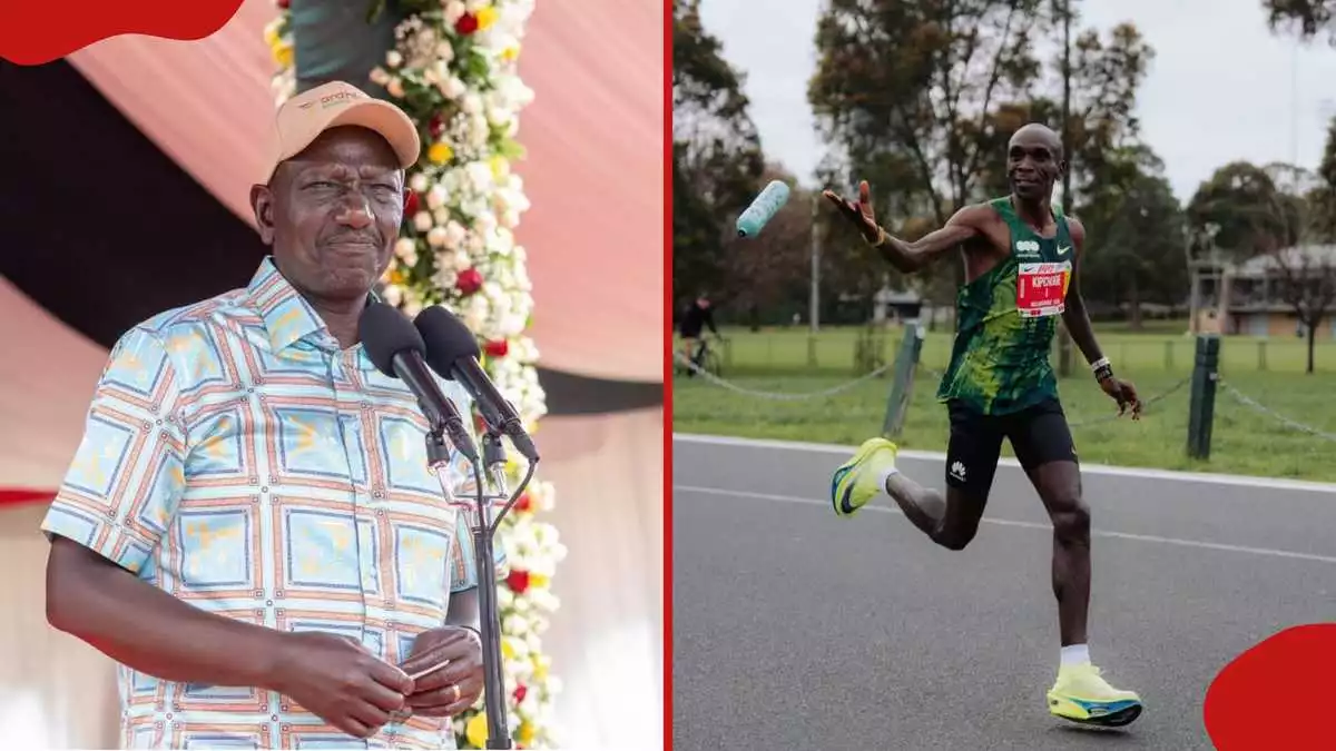 William Ruto showers Eliud Kipchoge with praise after winning Melbourne Marathon