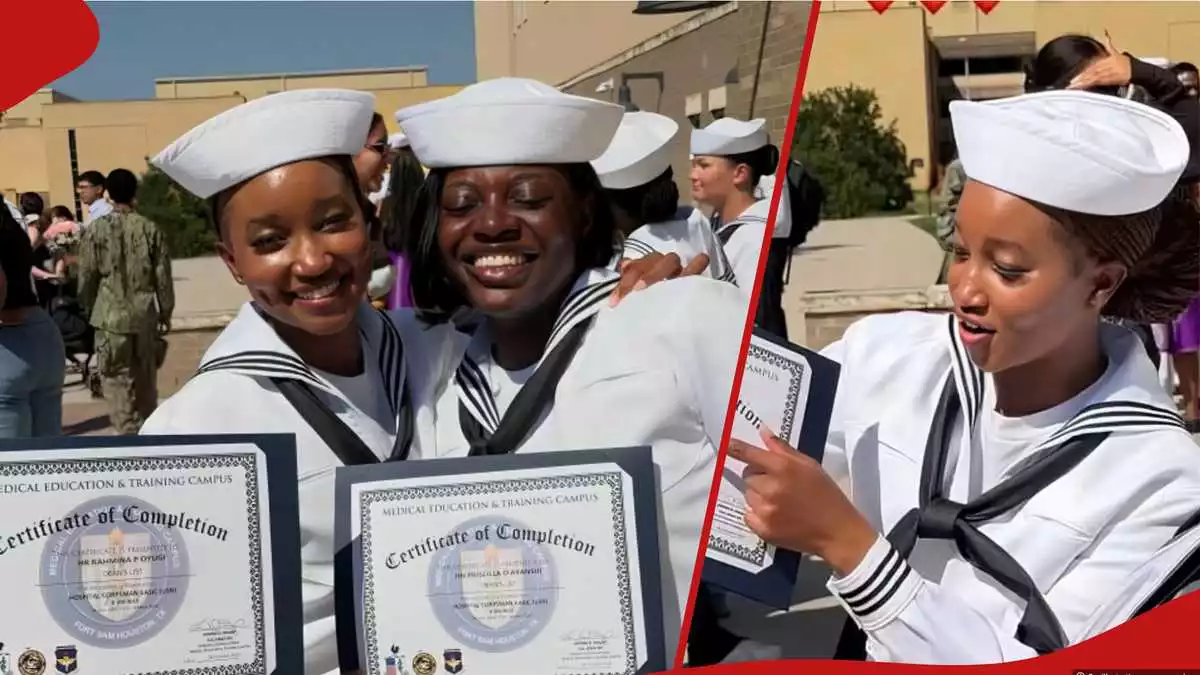 Joy as Kenyan-born US Navy sailor graduates from Hospital Corpsman School with top honours