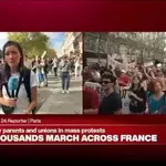 'Tense' atmosphere as tens of thousands join French student protests