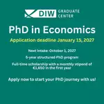 DIW Berlin Graduate Center PhD Program 2027 in Germany: Fully Funded Five-Year Economics Doctoral Scholarship for International Students