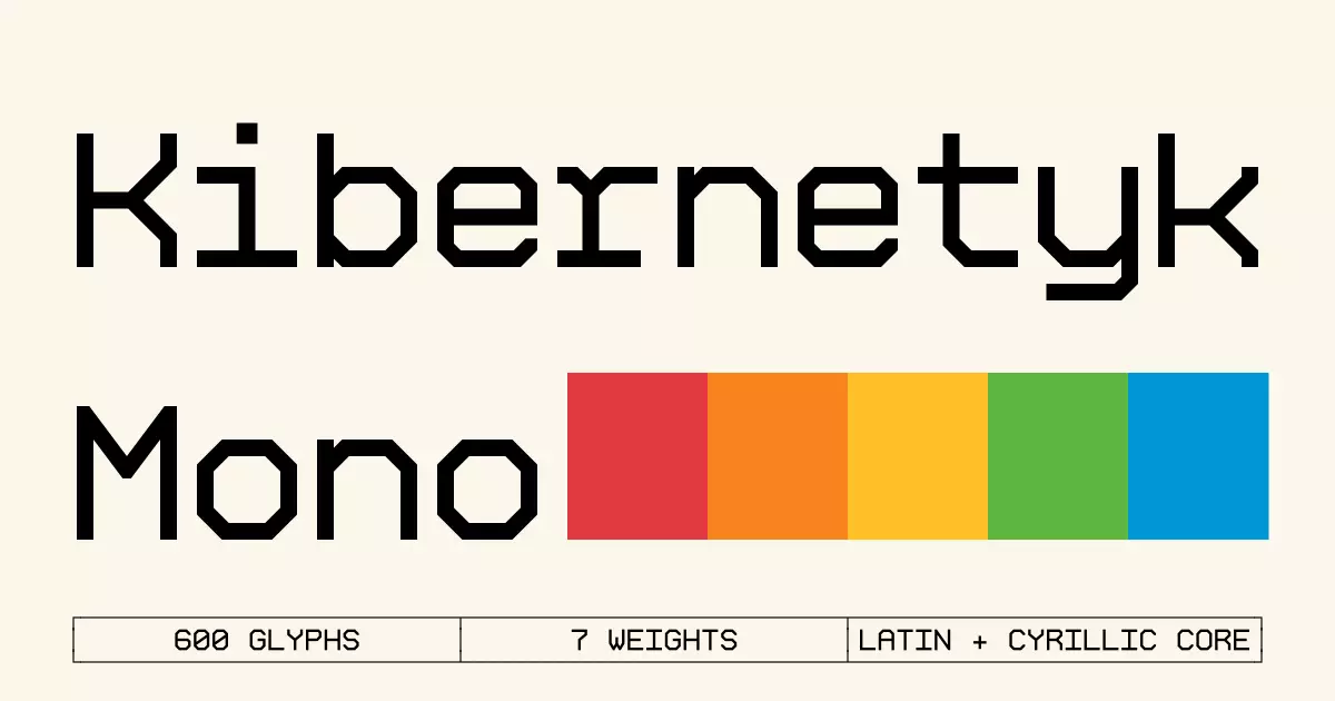 KibernetykMono – A Geometric Monospace Typeface