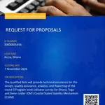 IOM Ghana Procurement Opportunities 2026: Technical Assistance for the CSSM Round 3 Programme-Level Indicator Survey