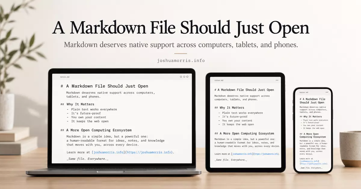 A Markdown File Should Just Open
