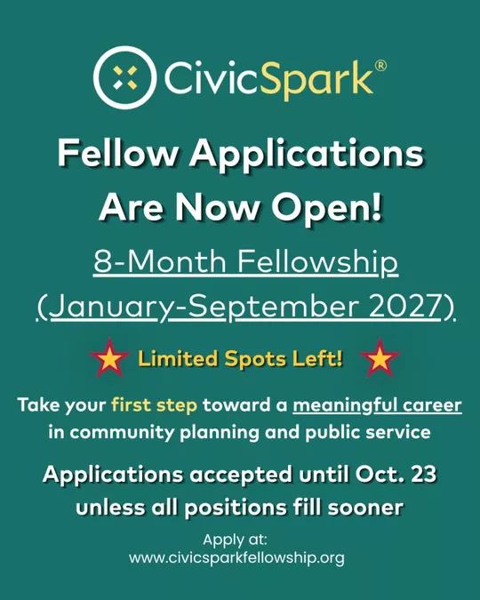 CivicSpark Fellowship 2027: Apply for an 8-Month Fellowship to Build Community Planning Skills and Advance Local Change