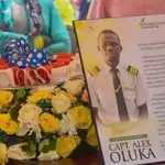 Alex Oluka: Emotional scenes as Kajiado chopper crash pilot is buried besides parents' new home