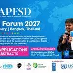 APFSD Youth Forum 2027 in Bangkok, Thailand: Call for Applications and Abstracts for Young People in Asia and the Pacific