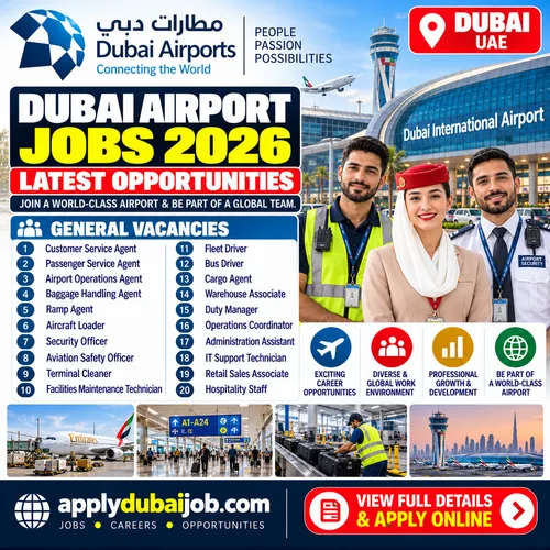 Dubai Airport is hiring - has announced multiple vacancies across various departments in the UAE.