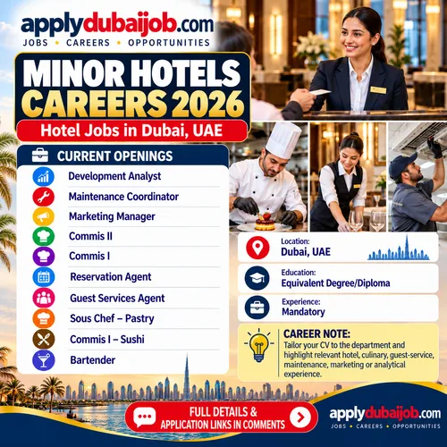 Minor Hotel & Resorts Dubai Careers – Latest Hotel Jobs 2026