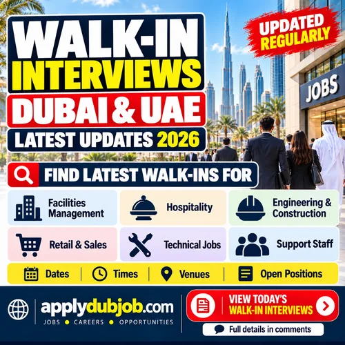 🚨 Walk in Interview in Dubai Today & Tomorrow October 2026 🇦🇪