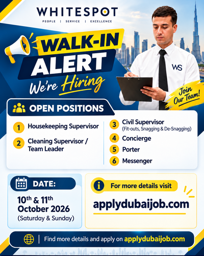 WHITESPOT FM Conducting Walk in Interview in Dubai, UAE!