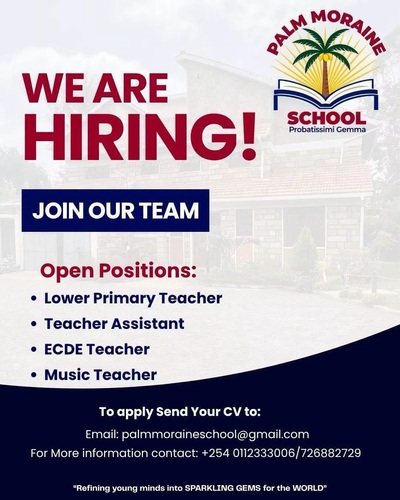 Palm Moraine School is Hiring! 📢