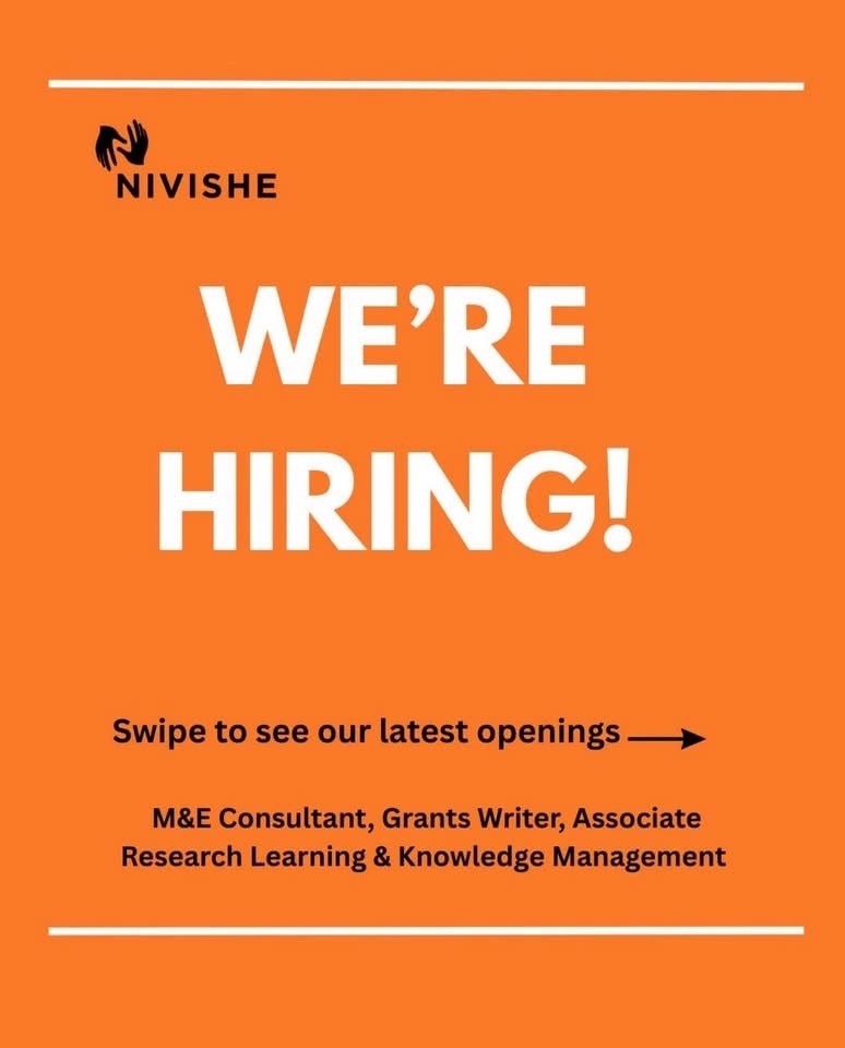 Nivishe Foundation is hiring!