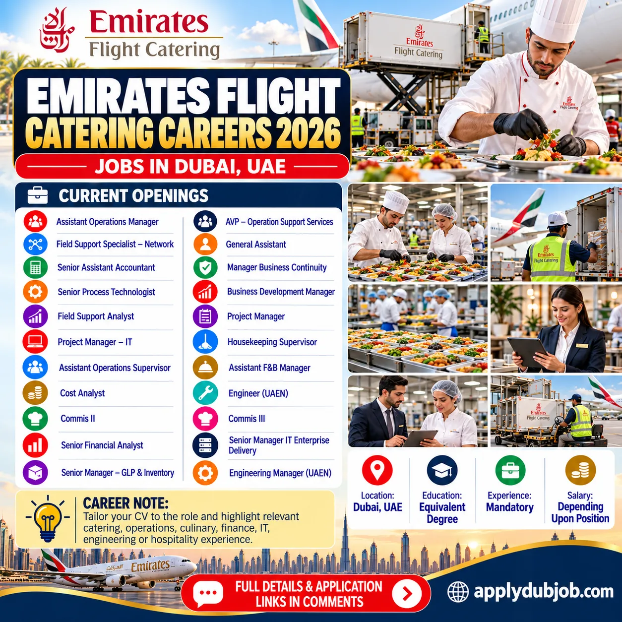 Emirates Flight Catering is hiring – Latest Jobs in Dubai 2026