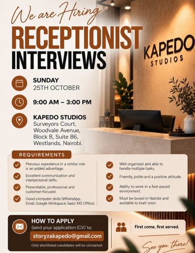 Kapedo Photography is hiring!