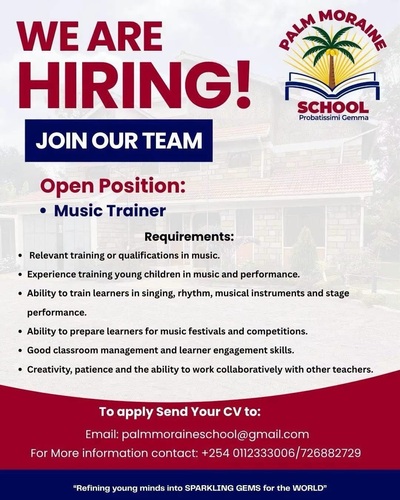 Palm Moraine School is Hiring! 📢