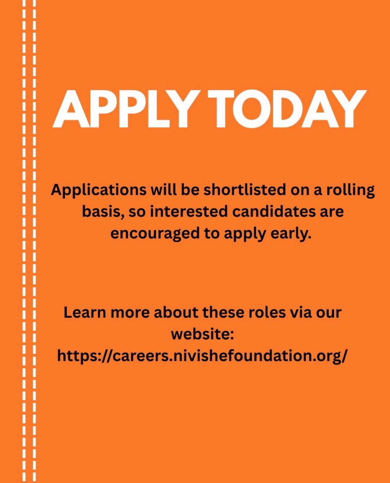 Nivishe Foundation is hiring!