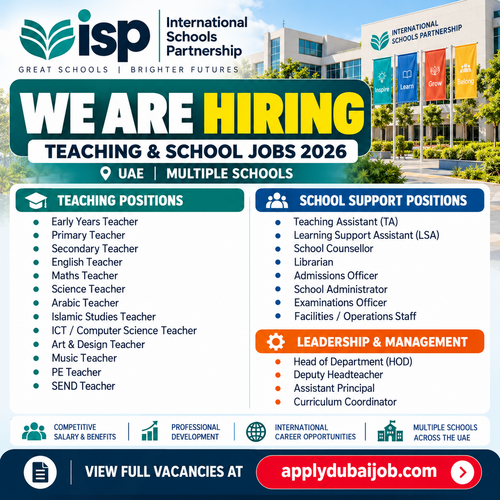 International Schools Partnership is hiring - UAE – Latest Jobs 2026