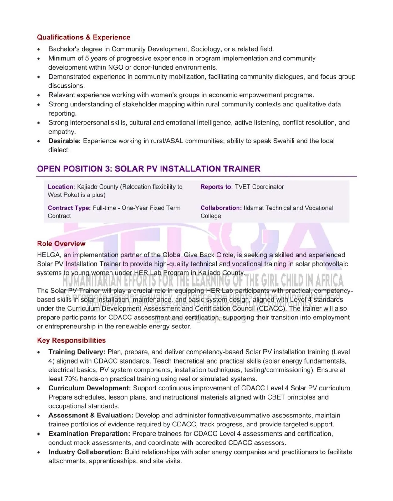 HELGA is hiring!