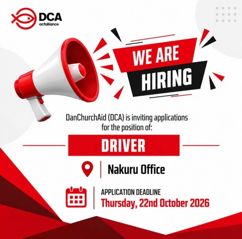 DanChurchAid (DCA) Kenya is Hiring! 📢
