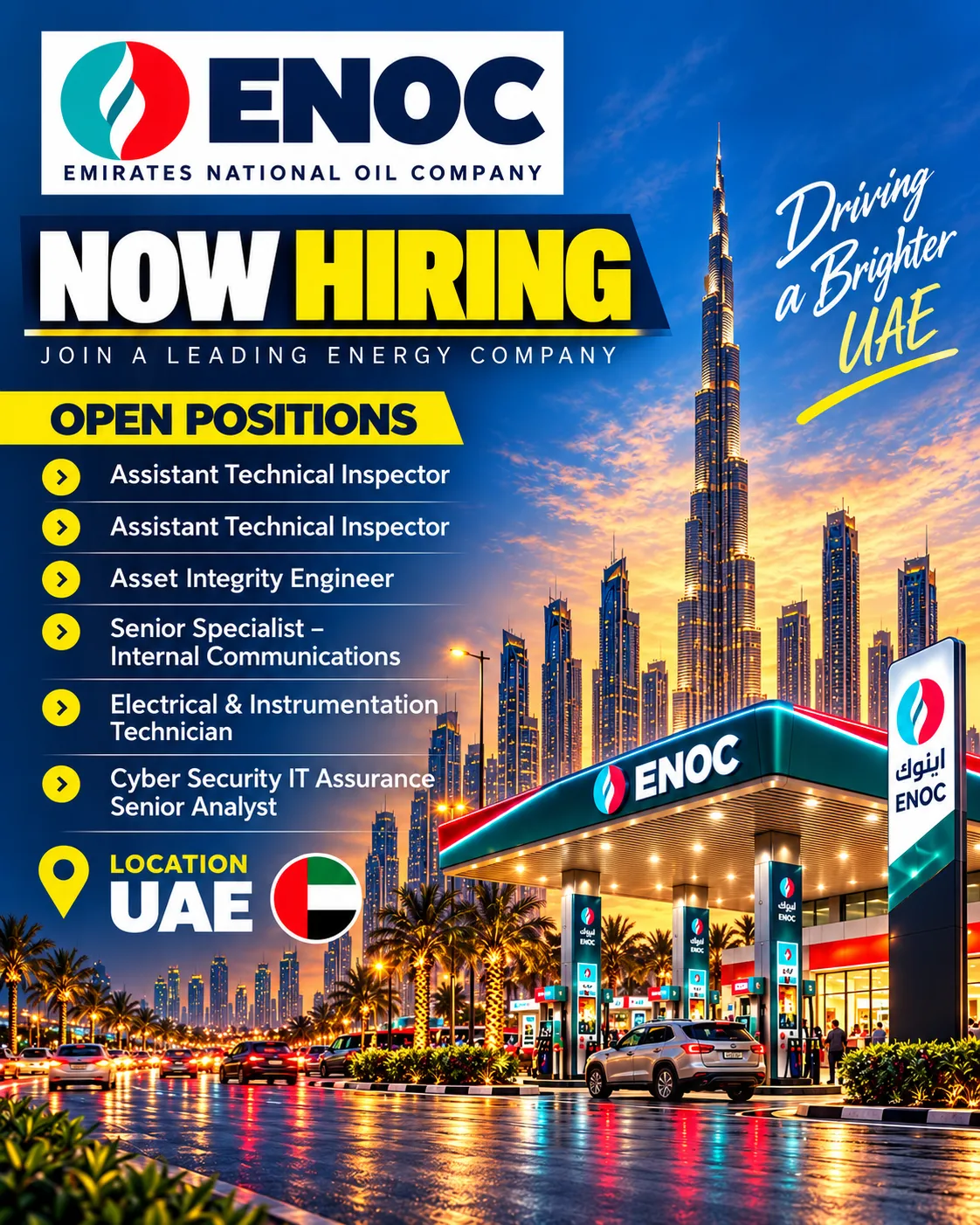 ENOC Jobs in Dubai - Emirates National Oil Company Hiring Now