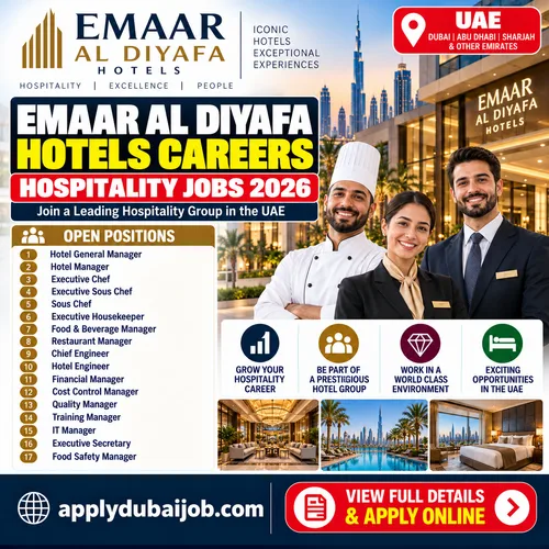 Emaar Al Diyafa Hotels is hiring- has announced multiple vacancies across various departments in the UAE.