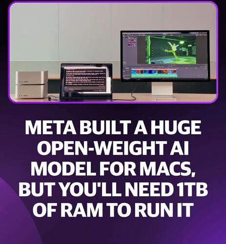 Meta Open-Weight AI Model Needs 1TB RAM to Run