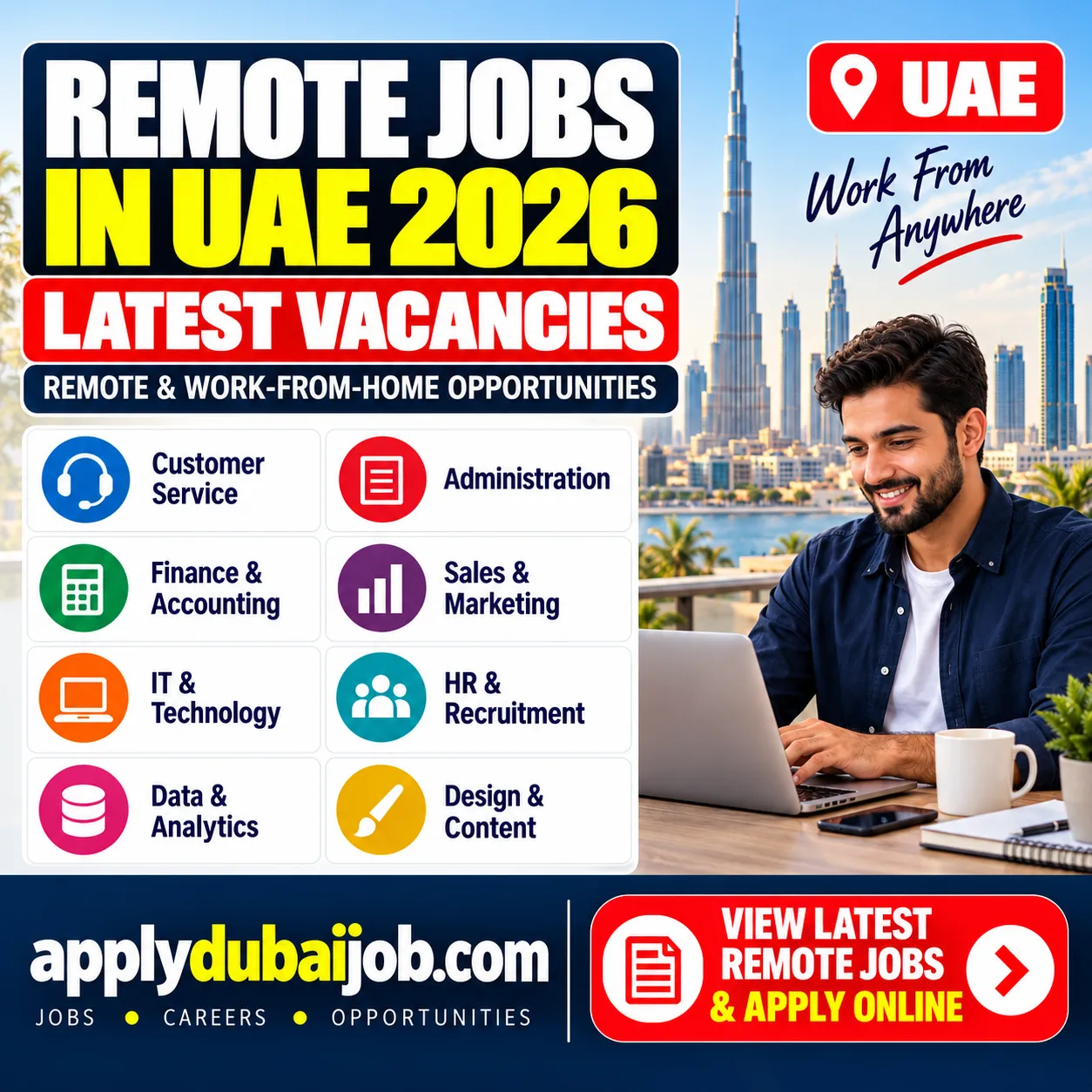 Remote Jobs - Dubai announced multiple opportunities in Dubai and across UAE.