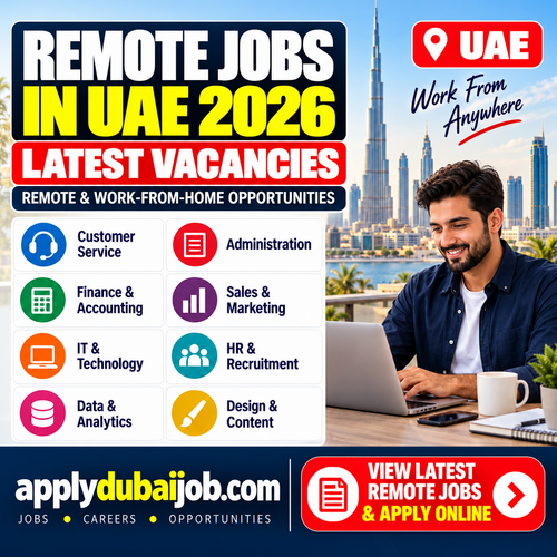 Remote Jobs - Dubai announced multiple opportunities in Dubai and across UAE.