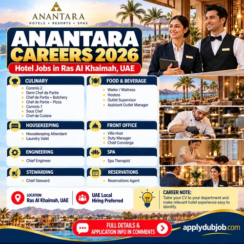 Anantara Hotel Dubai Careers – Latest Hotel Jobs 2026