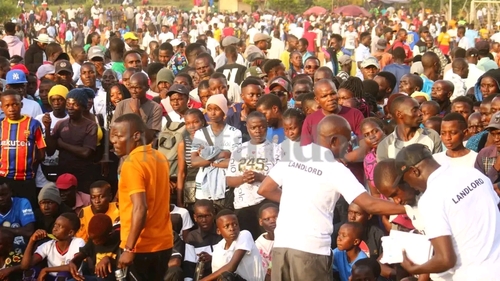 Sports lovers throng the Mwangaza Secondary School playgrounds in Shibuli on December 26 during the thrilling finals of the Bishop Khamala Cup 2025 Edition, an event attended by over 5,000 spectators and graced by CECAFA Secretary General Nicholas Musonye.