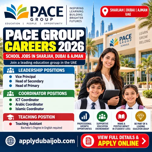 Pace Group is Hiring - has announced multiple vacancies across various departments in the UAE.