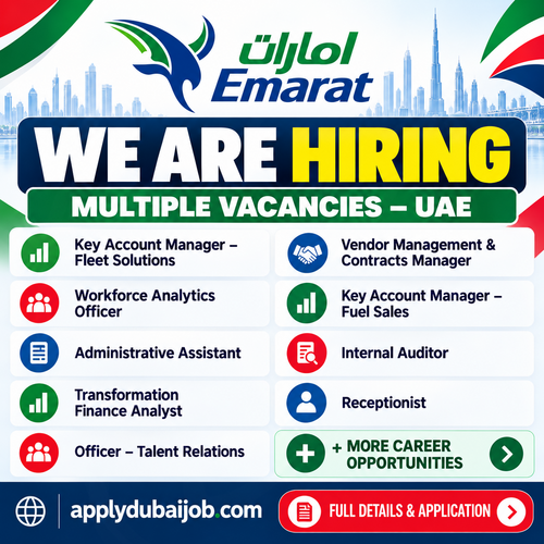Emarat is hiring for multiple positions - opportunities in Dubai and across UAE.