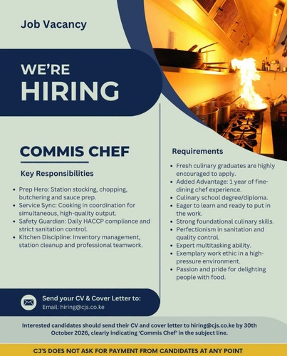 Exciting Job Opportunities at CJs Restaurant