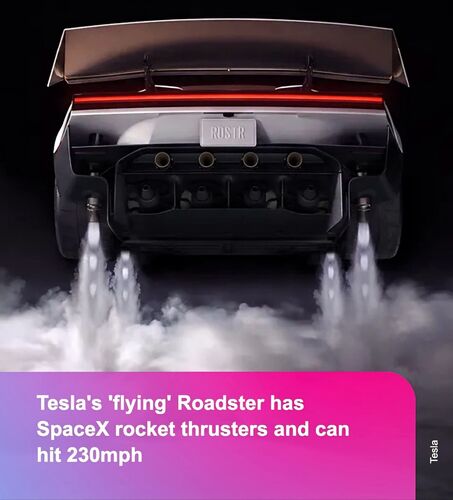 Tesla Roadster SpaceX: 230mph Rocket Thrusters Revealed