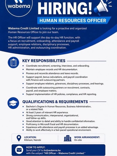 Exciting Job Opportunities at Wabema Credit Limited