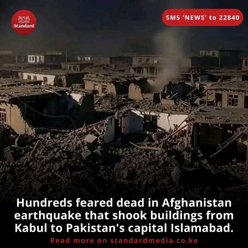 Hundreds feared dead in Afghanistan earthquake that shook buildings from Kabul to Pakistan's capital Islamabad