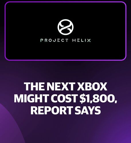 Next Xbox Cost Could Hit $1,800, Report Says